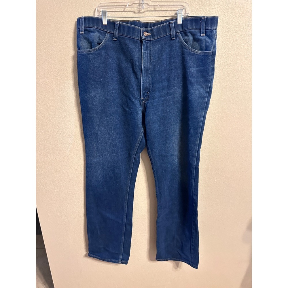 Levis Action Jeans Mens 46x34‎ Blue Denim Straight Leg Vintage Made in USA